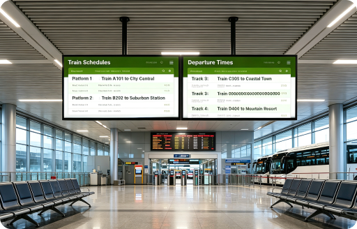Frequent information changes leave traditional display boards out of date