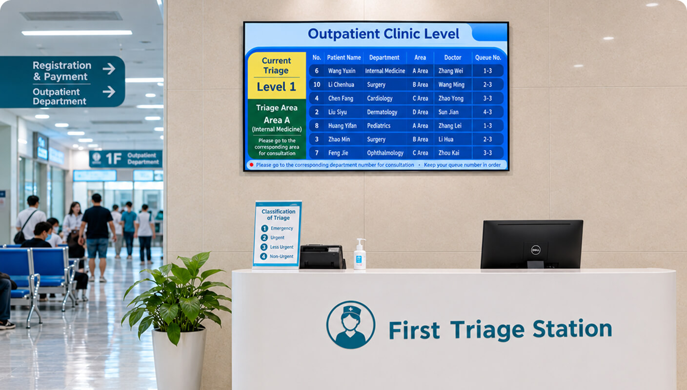 Hospital Lobby Guidance Screen