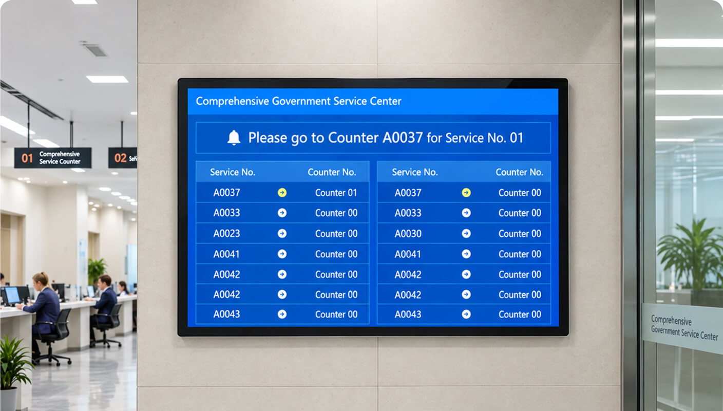 Government Service Hall Information Display